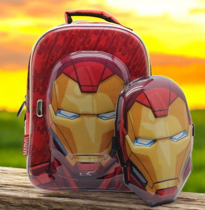 Mochila Iron Man 12'' con máscara de regalo Cresko