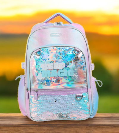 Mochila 17'' Light Purple con funda impermeable Chimola