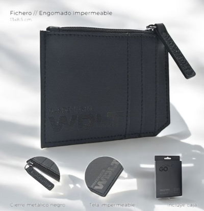 Tarjetero hombre WANDERLUST Negro
