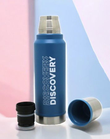 Termo con vaso 1000ml DISCOVERY Azul