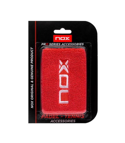 Muñequera Nox Roja Blanco x2/u