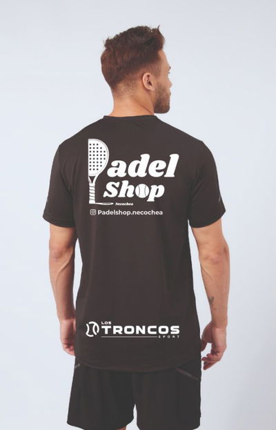 Remera Padelshop + Los troncos By Snauwaert Negra