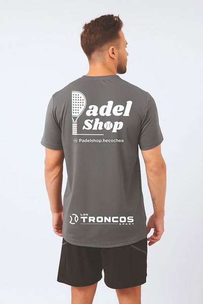 Remera Padelshop + Los troncos By Snauwaert Gris
