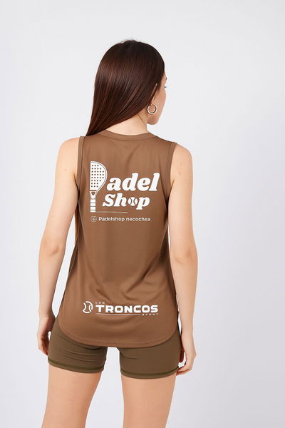 Remera Mujer Padelshop + Los troncos By Snauwaert Marron