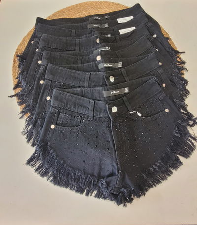 SHORT STRAS BLACK T/BAJO