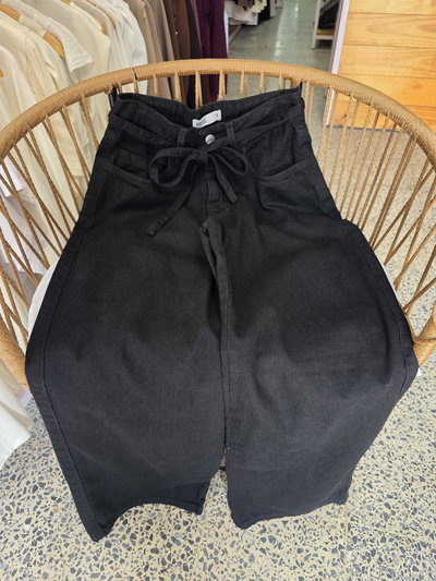 WIDE LEG CINTO NEGRO