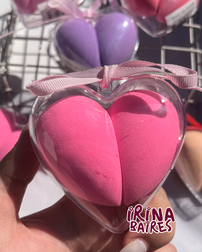Esponjas con estuche corazón