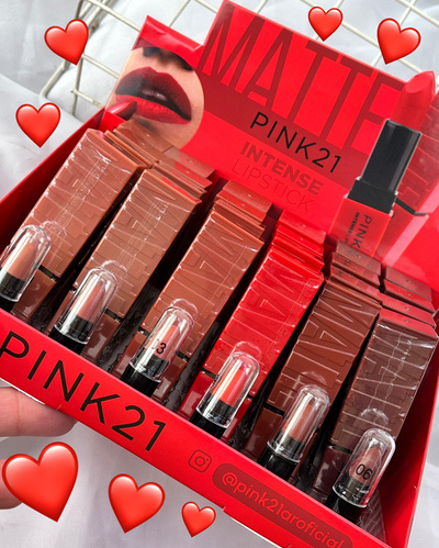 3 labiales matte Pink 21