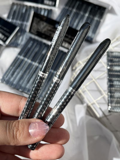 3 lápices de ojos negros retráctil Pink 21