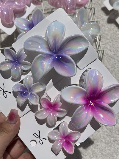 2 set de 3 Broches flor (1 grande y 2 chicos)