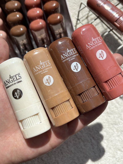 Combo iluminador, corrector, rubor y contorno en barra 4angels