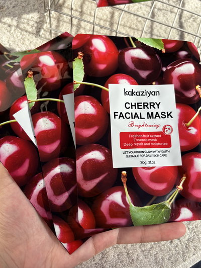 3 mascarillas faciales cherry