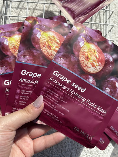 3 mascarillas faciales bioacua ciruela