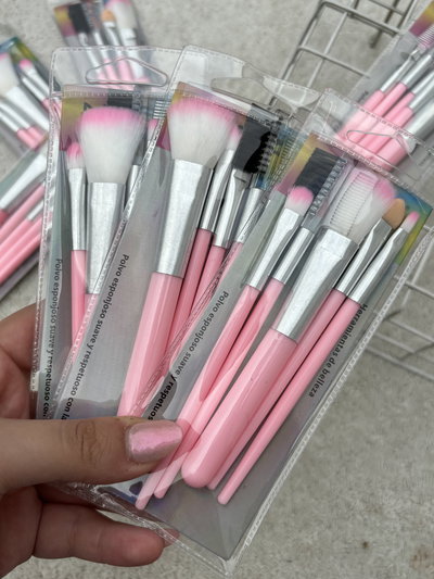 2 set de brochas rosa