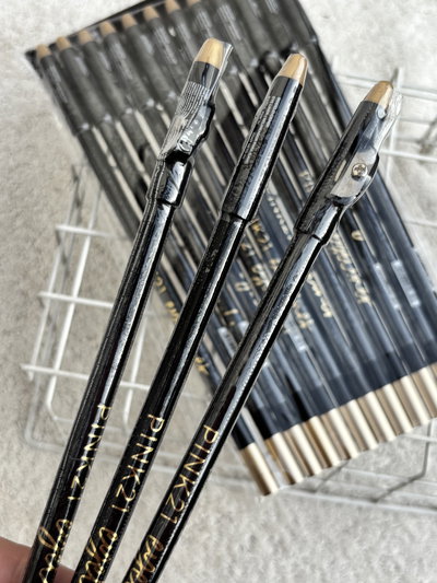 3 delineadores de ojos con sacapuntas pink21 