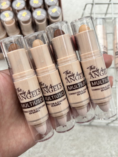 3 contornos y correctore en barra con esponja 4angels