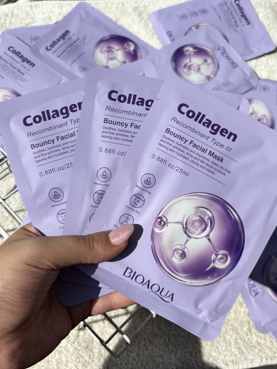 3 mascarillas bioaqua colageno