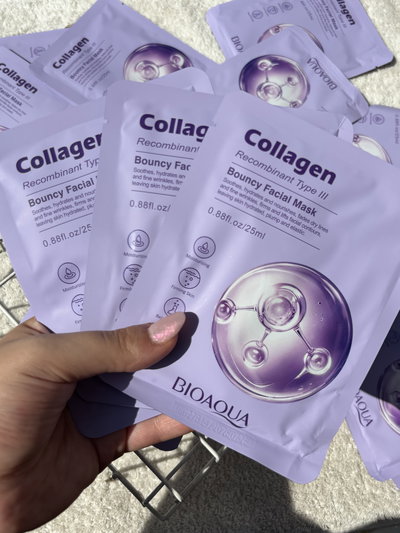 3 mascarillas bioaqua colageno