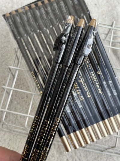 3 delineadores de ojos con sacapuntas pink21 