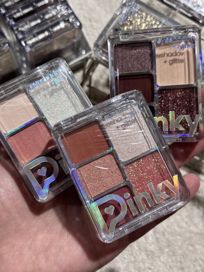 3 Paletas de sombras brillos pink21 