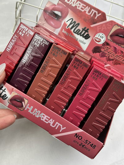 Caja x24 labiales matte Vinil dupe 