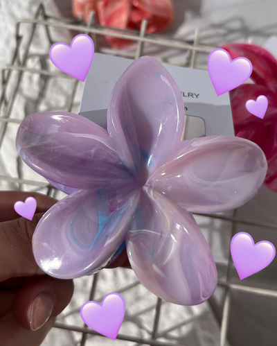 broche flor marmol violeta