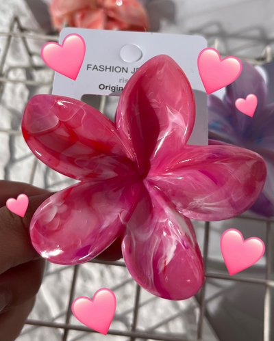 broche flor marmol rosa