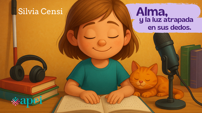 Alma y la luz atrapada en sus dedos