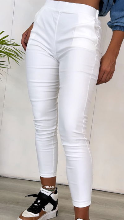 PANTALON DE BENGALINA ELASTIZADA