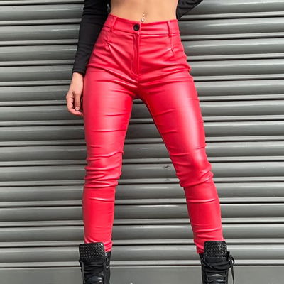 PANTALON ENGOMADO ROJO