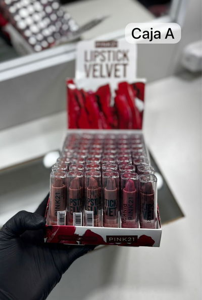 CAJA X48UNI LABIAL EN BARRA PINK 21 ( CAJA A)