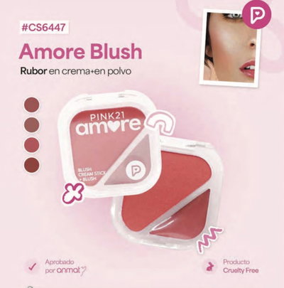 RUBOR EN CREMA + EN POLVO PINK 21 