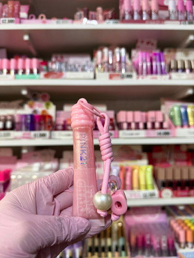 BRILLO LABIAL + LLAVERO PINK 21
