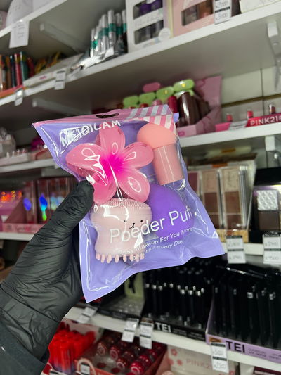 SET X 4 ESPONJAS X2 + BROCHE + CEPILLO FACIAL 