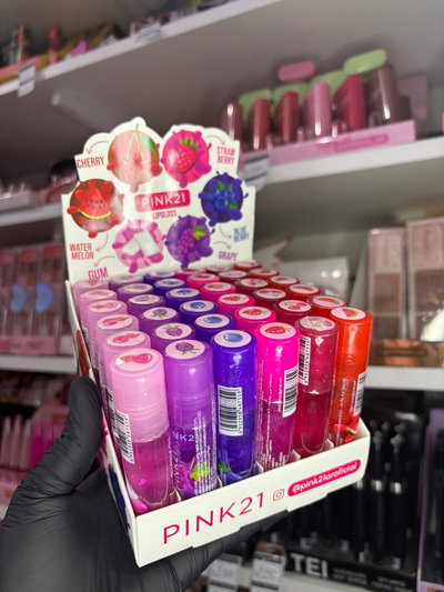 CAJA X36 UNI BRILLO LABIAL ROLL ON PINK 21