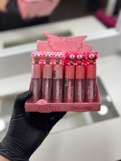 CAJA X24 UNI BRILLO LABIAL OSITO 4 ANGELS