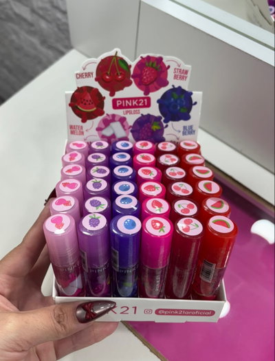  CAJA X36 UNI BRILLO LABIAL ROLL ON PINK 21