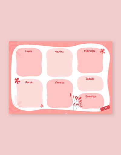 Planner semanal con imán