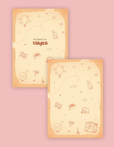 Interior imprimible - Agenda viajera / Organización de viajes