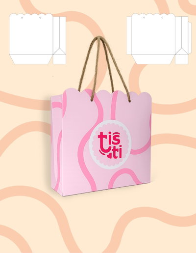 Bolsa con ondas arriba / Archivo para Plotter de corte