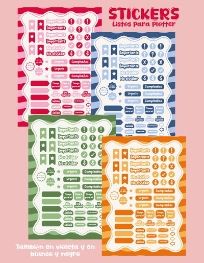 Stickers IMPRIMIBLES 2027 (diseño de agenda semanal)