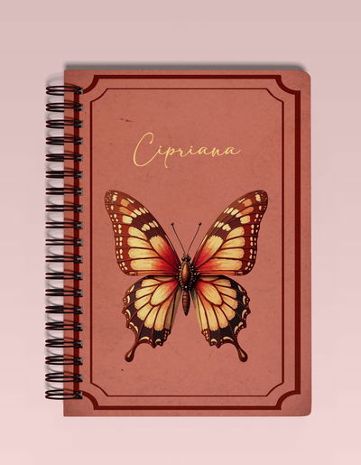 Agenda mariposa con nombre