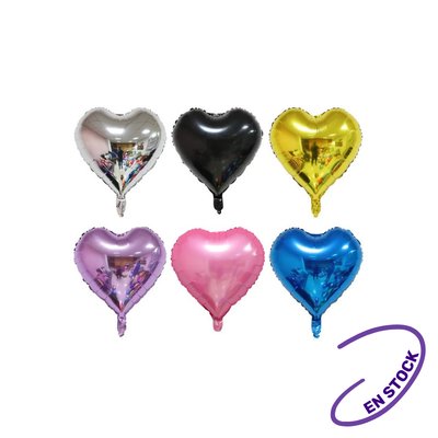 Globos Metalizados de Corazón 18 pulgadas X unidad