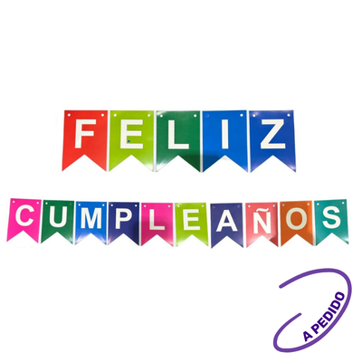 Guirnalda Bandrín "FELIZ CUMPLEAÑOS"