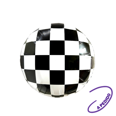 Globo Metalizado Bandera F1 18 pulgadas X unidad