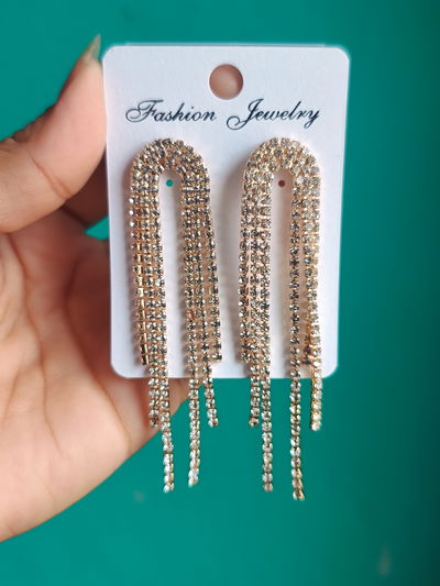 Aros colgantes círculos strass