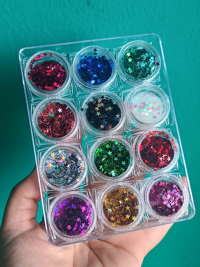 Glitter estrella x unidad 