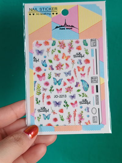 Sticker Mariposa  & Plantas 