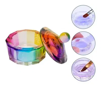 Vaso Dappen París Night vidrio multicolor con tapa