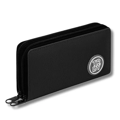 Billetera Trendy Larga/Doble  Negra (106A)